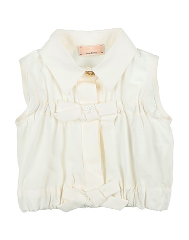 ELISABETTA FRANCHI Solid color shirts & blouses LA MIA BAMBINA White 100% Cotton