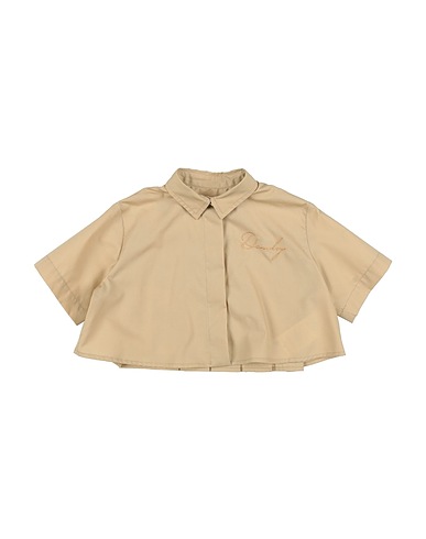 DONDUP Solid color shirts & blouses KIDS Beige 100% Cotton