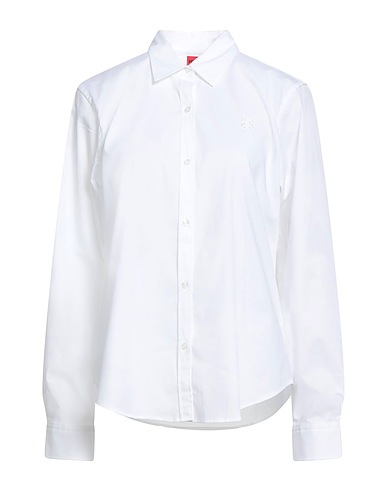 HUGO Solid colour shirts & blouses White 97% Cotton, 3% Elastane
