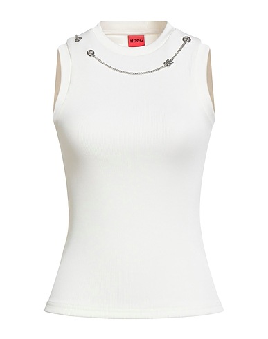 HUGO Vest Ivory 97% Polyester, 3% Elastane