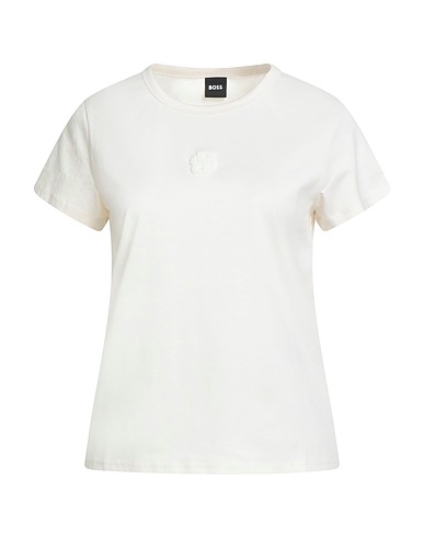 BOSS Basic T-Shirt Elfenbein 100% Baumwolle
