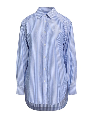 BOSS Striped shirt Light blue 95% Cotton, 3% Metallic fiber, 2% Polyester