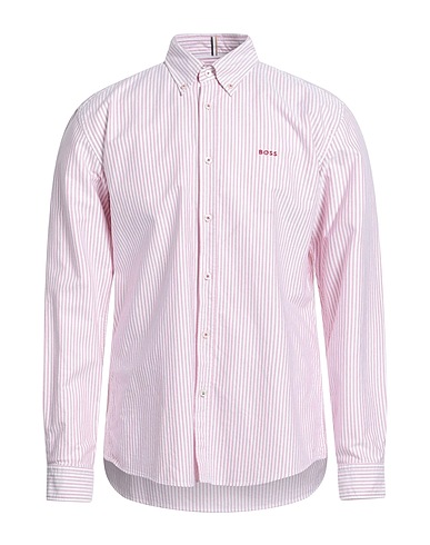 BOSS Striped shirt Garnet 100% Cotton