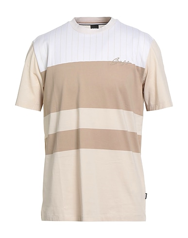 BOSS T-shirt Beige 100% Cotton