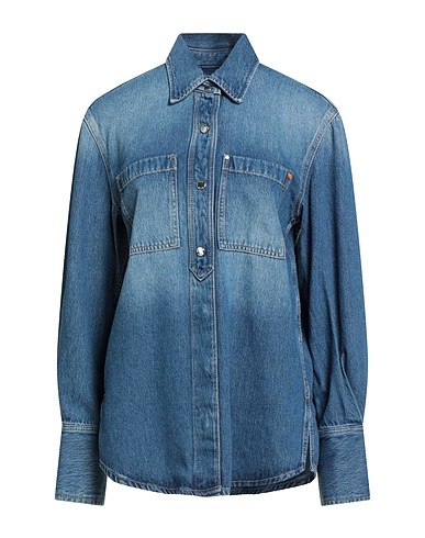 BOSS Denim shirt Blue 53% Cotton, 47% Lyocell