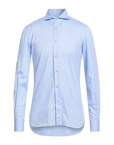 ERRICO FORMICOLA Napoli 無地シャツ ライトブルー コットン 100%