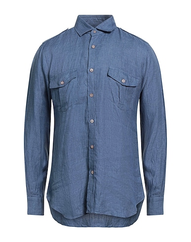 BARBA Napoli Linen shirt DANDY LIFE Slate blue 100% Linen