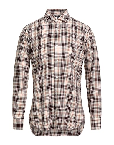 DANDYLIFE by BARBA Napoli Checked shirt DANDY LIFE BEIGE 100% Cotton