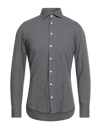BASTONCINO Solid colour shirt Grey 100% Cotton