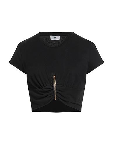 ELISABETTA FRANCHI Crop top Black 100% Cotton