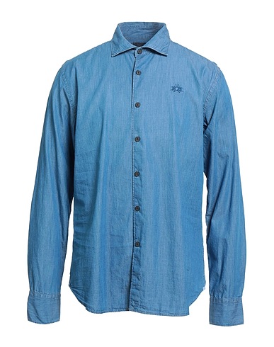 LA MARTINA Denim shirt Blue 100% Cotton