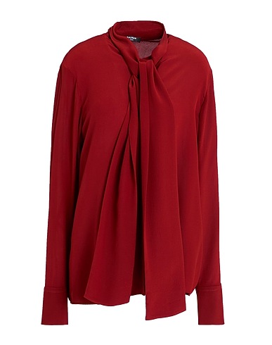 BALMAIN Silk top Brick red 100% Silk