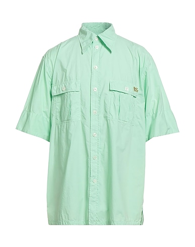 DOLCE&GABBANA Camicia tinta unita Verde chiaro 100% Cotone
