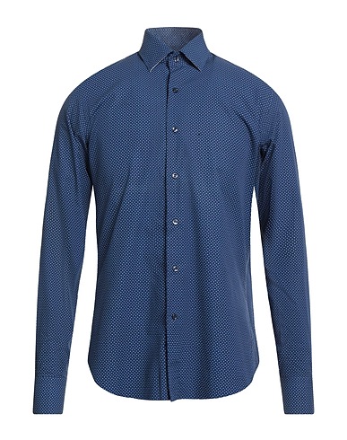 CARLO PIGNATELLI Patterned shirt Navy 100% Cotton