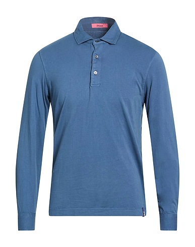DRUMOHR Polo shirt Slate blue 100% Cotton