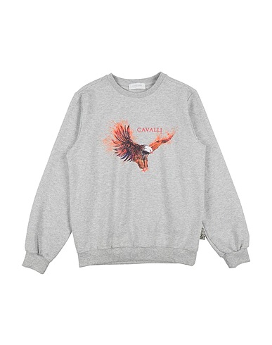 ROBERTO CAVALLI Sweatshirt JUNIOR Light grey 96% Cotton, 4% Elastane