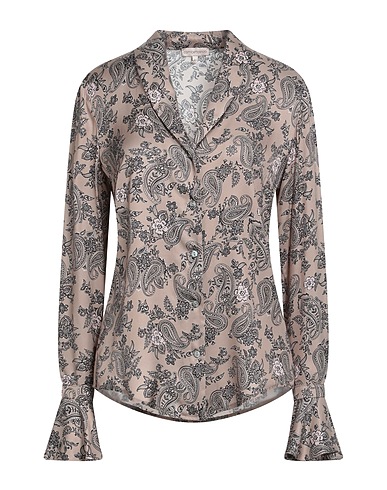 CAMICETTASNOB Patterned shirts & blouses Beige 100% Viscose