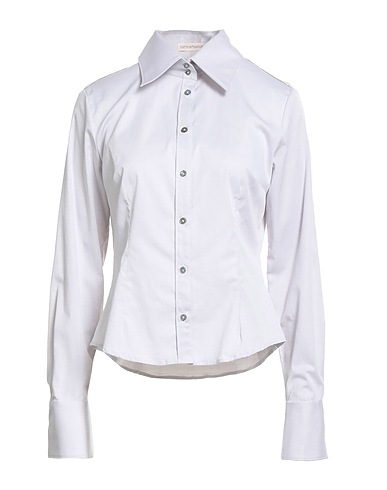 CAMICETTASNOB Shirts Light grey 97% Cotton, 3% Elastane