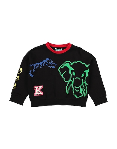 KENZO KIDS Φούτερ Μαύρο 100% Βαμβάκι