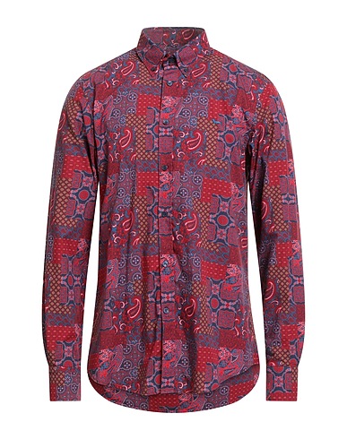 HARMONT & BLAINE Patterned shirt Burgundy 100% Cotton