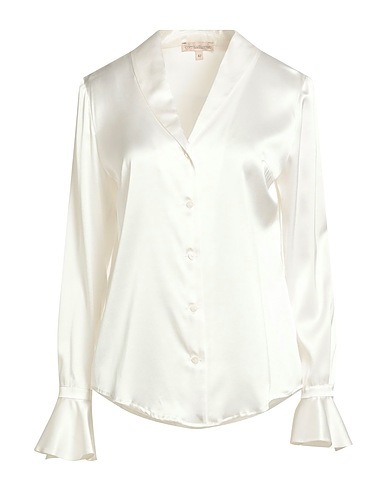 CAMICETTASNOB Solid colour shirts & blouses Ivory 94% Silk, 6% Elastane