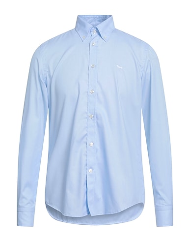 HARMONT & BLAINE Patterned shirt Sky blue 100% Cotton