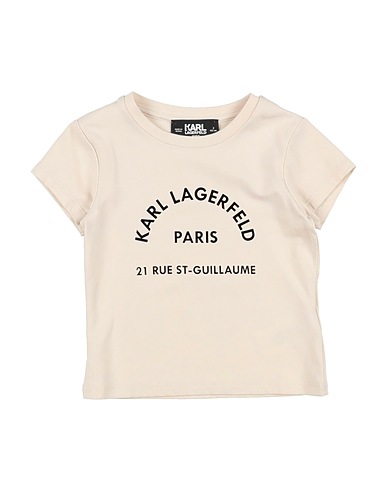 KARL LAGERFELD T-shirt KIDS Panna 57% Cotone, 37% Modal, 6% Elastan