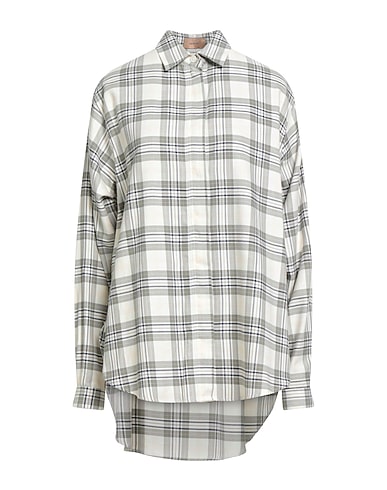 RUE DE TOKYO Checked shirt Ivory 100% Cotton