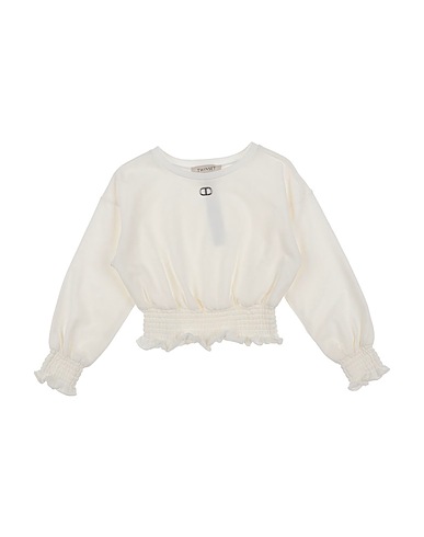 TWINSET Sweatshirt Weiß 95% Baumwolle, 5% Elastan, Polyester