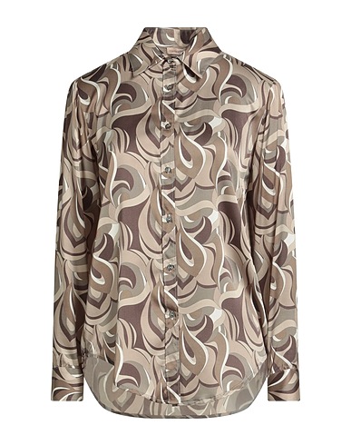 CAMICETTASNOB Patterned shirts & blouses Grey 57% Viscose, 32% Silk, 11% Elastane
