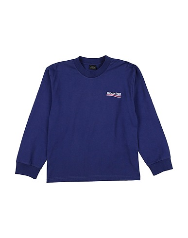 BALENCIAGA KIDS T-shirt Navy 100% Cotton, Elastane, Polyester