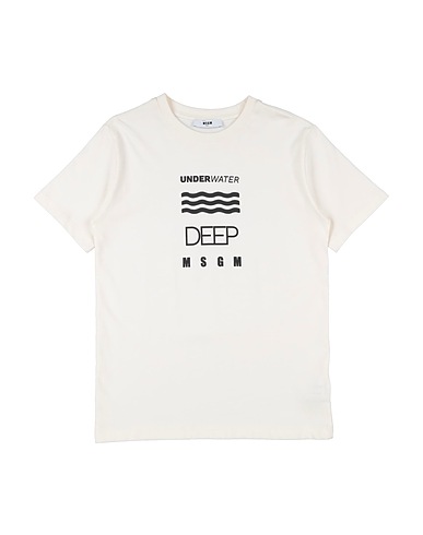MSGM T-shirt KIDS Ivory 100% Cotton