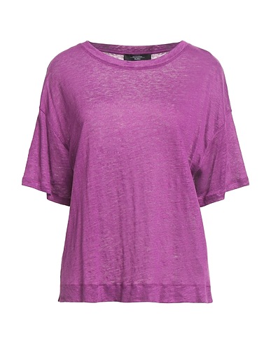 WEEKEND MAX MARA Basic T-Shirt Mauve 100% Linen