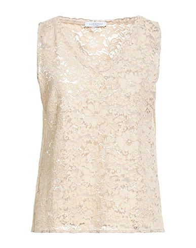 LUCKYLU Milano Top Beige 64% Polyester, 33% Viscose, 3% Elastane