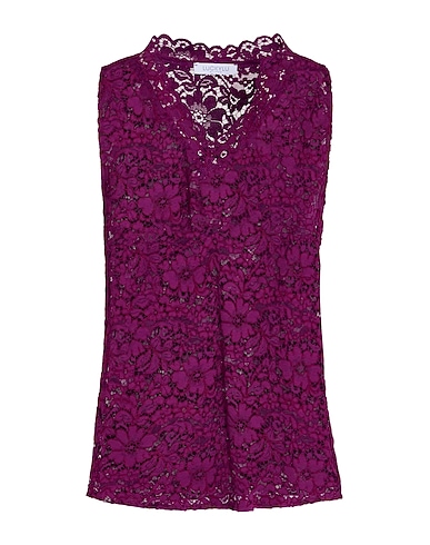 LUCKYLU  Milano Top Pflaume 64% Polyester, 33% Viskose, 3% Elastan