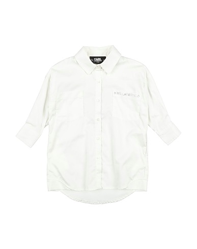KARL LAGERFELD Solid colour shirts & blouses KIDS White 100% Cotton