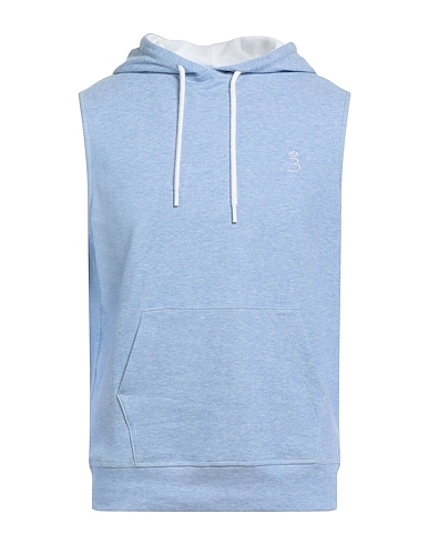 BARBA Napoli Hooded track jacket  Light blue 93% Cotton, 7% Polyamide