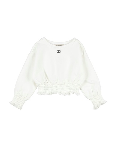 TWINSET Sweatshirt Weiß 95% Baumwolle, 5% Elastan, Polyester