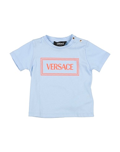 VERSACE YOUNG T-shirt Sky blue 100% Cotton