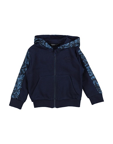 VERSACE YOUNG Sweatshirt Navy blue 100% Cotton, Polyester