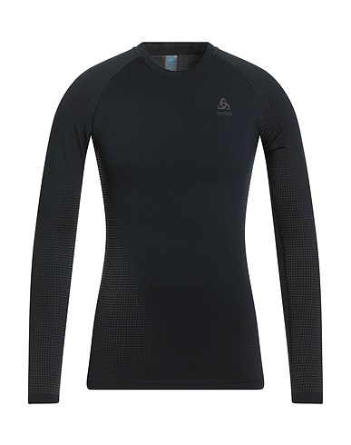 ODLO T-shirt Nero 63% Poliestere riciclato, 27% Poliammide riciclato, 4% Elastan riciclato, 3% Poliammide, 3% Elastan