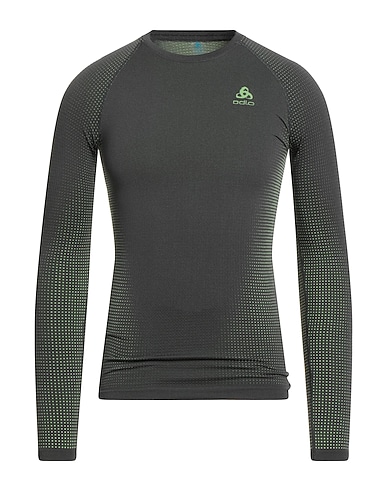 ODLO T-shirt Military green 63% Recycled polyester, 27% Recycled polyamide, 4% Recycled elastane, 3% Polyamide, 3% Elastane