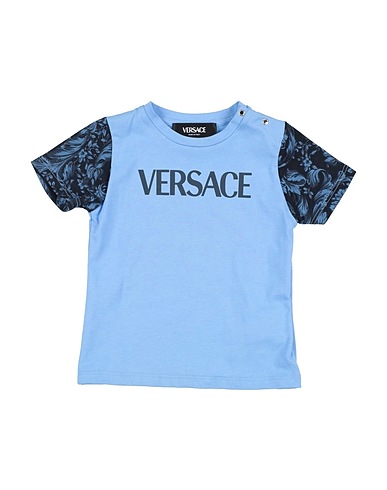 VERSACE YOUNG T-shirt Light blue 100% Cotton