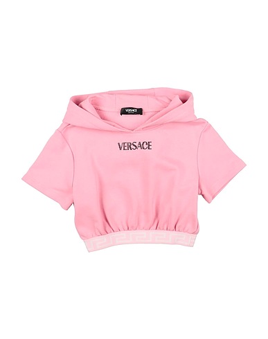 VERSACE YOUNG Sweatshirt Rosa 100% Baumwolle, Glas, Polyester, Polyamid, Elastan