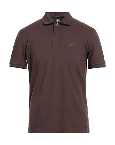 C.P. COMPANY Polo shirt THE METROPOLIS SERIES Chocolate brown 95% Cotton, 5% Elastane