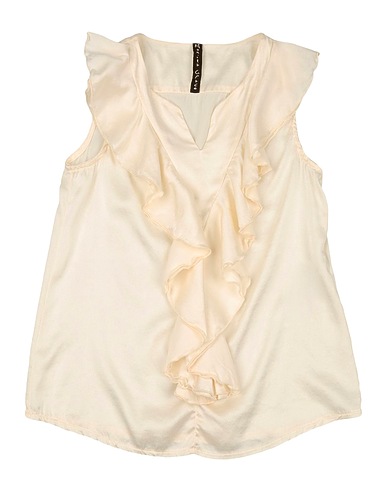 MANILA GRACE Top Ivory 89% Silk, 11% Elastane