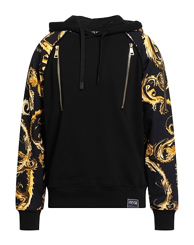 VERSACE JEANS COUTURE Hooded sweatshirt NERO 100% Cotton