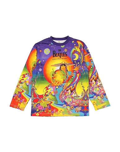 STELLA McCARTNEY KIDS T-shirt THE BEATLES Purple 98% Cotton, 2% Elastane