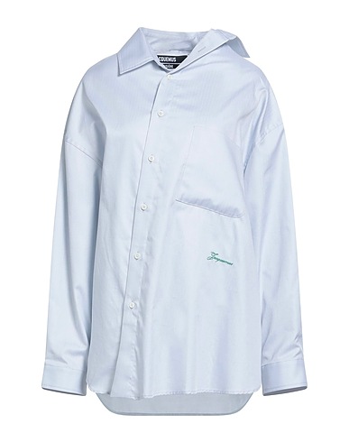 JACQUEMUS Solid color shirts & blouses Light blue 100% Cotton