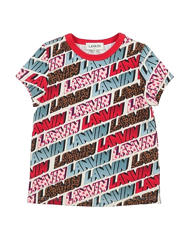 LANVIN T-shirt Red 87% Cotton, 13% Elastane